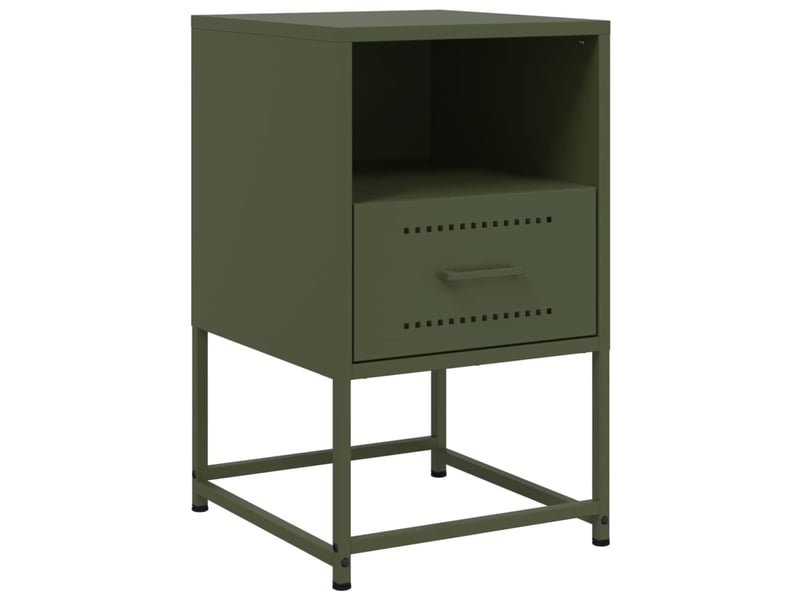 Table de chevet - cabinet de chevet - table de nuit vert olive 36x39x60,5 cm acier  - Conforama A