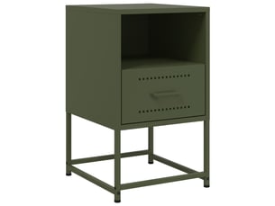 Table de chevet - cabinet de chevet - table de nuit vert olive 36x39x60,5 cm acier