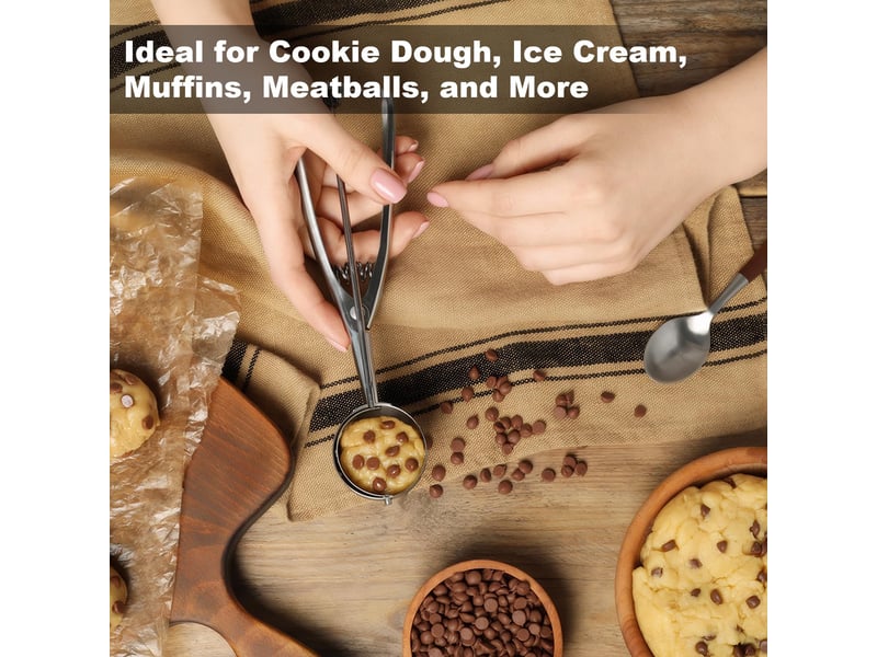 Lot de 3 cuillères à biscuits, 1 cuillère à soupe, 2 cuillères à soupe, 3 cuillères à soupe, accessoires cuisine pour la pâtisserie  - Conforama B