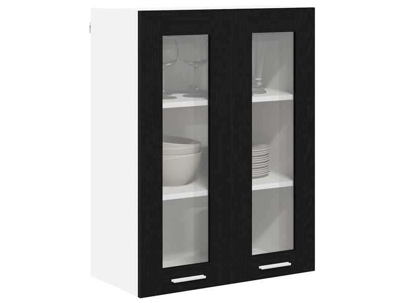  Meuble de rangement, armoire suspendue chêne noir 60x31x80cm bois d'ingénierie shl2116  - Conforama C