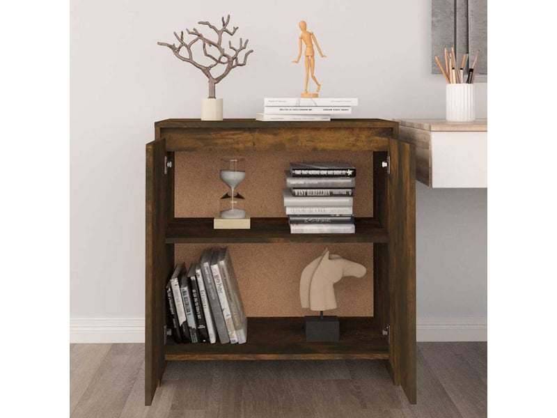  Buffet - bahut - meuble de rangement chêne fumé 70x41x75 cm bois d'ingénierie  - Conforama C