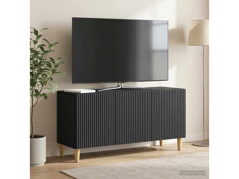  Meuble tv - banc tv - meuble de rangement 99 x 34,5 x 50 cm noir bois d'ingénierie  - Conforama B