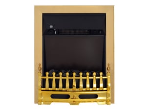 Cheminée électrique dorée 48,2x18,5x59,2 cm, effet flammes, 10002000 w
