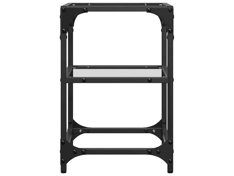  Tables basses avec dessus en verre transparent 2 pcs - table de salon - table à thé acier  - Conforama D
