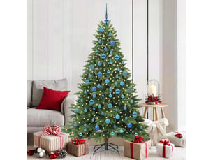 Sapin de noël - arbre de noël artificiel avec 300 led vert 180 cm pe et pvc