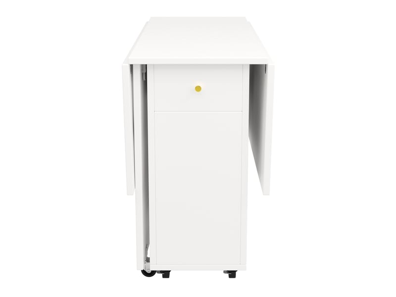 Ensemble meuble de cuisine avec table rabattable en mdf blanc, 120 cm - Conforama E