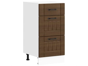 Meuble de rangement, armoire de cuisine lucca chêne marron bois ingénierie shl3761