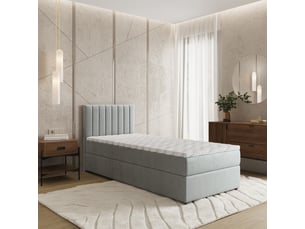 Lit avec rangement 100x200 cm <strong>MASSENO</strong> <strong></strong> coloris gris