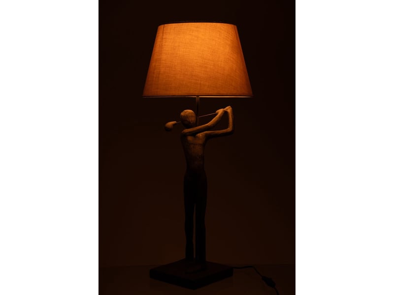 Lampe à poser golfeur viggo 80cm noir  - Conforama C