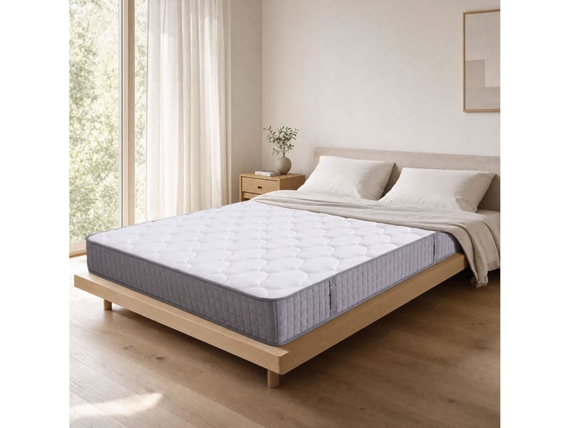  Matelas à ressorts ensachés 160x200 cm, 25 cm, 7 zones, h3, mousse et ressorts, blanc  - Conforama R