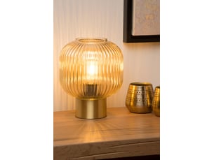 Lampe de table diam. 20 cm 1xe27 40w ambre -lucide - maloto