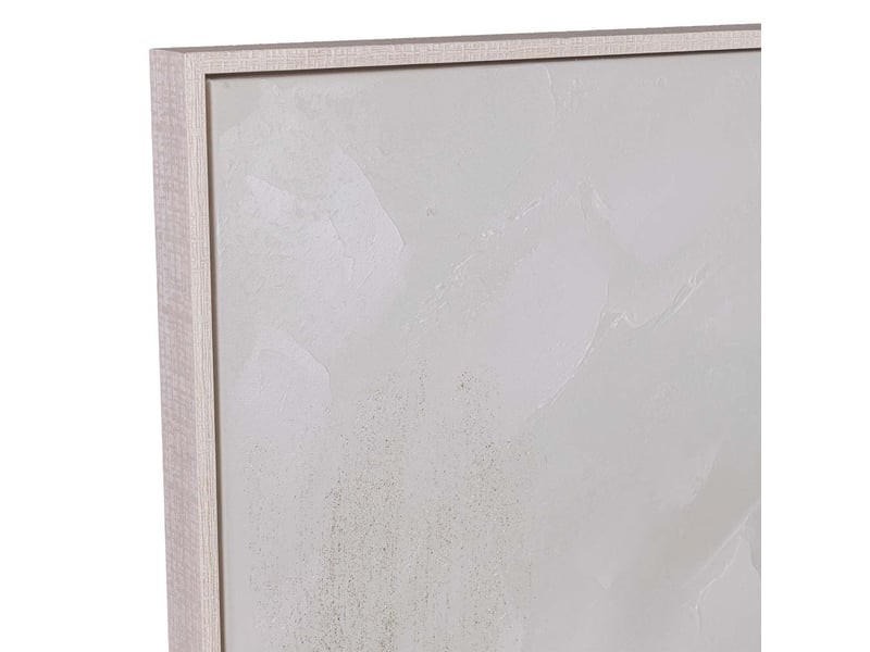  Tableau peint à la main avec cadre en bois beige 103x4x143h cm  - Conforama E