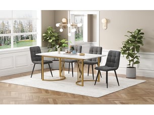 Ensemble table rectangulaire 4 chaise(s) <strong>REDOM</strong> <strong></strong>