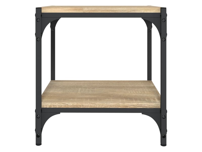  Meuble tv - banc tv - meuble de rangement chêne sonoma 40x33x41 cm bois d'ingénierie et acier  - Conforama D