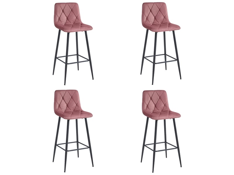 Family hoker nado - velours rose foncépieds noirs x 4  - Conforama A