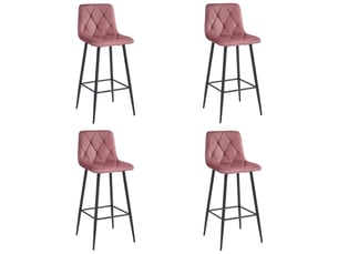 tabouret de bar  SANS MARQUE  - rose hauteur d'assise 76 cm vendu Par 4