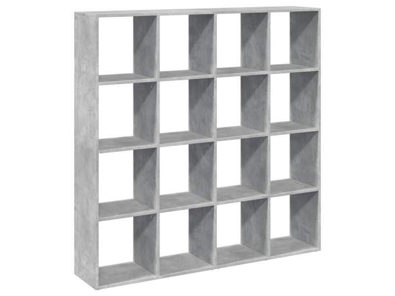  Bibliothèque, meuble de rangement salon gris béton 137,5x29x137,5 cm bois d'ingénierie  - Conforama A