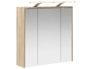 Armoire miroir salle de bain, meuble de rangement chêne sonoma shl2441