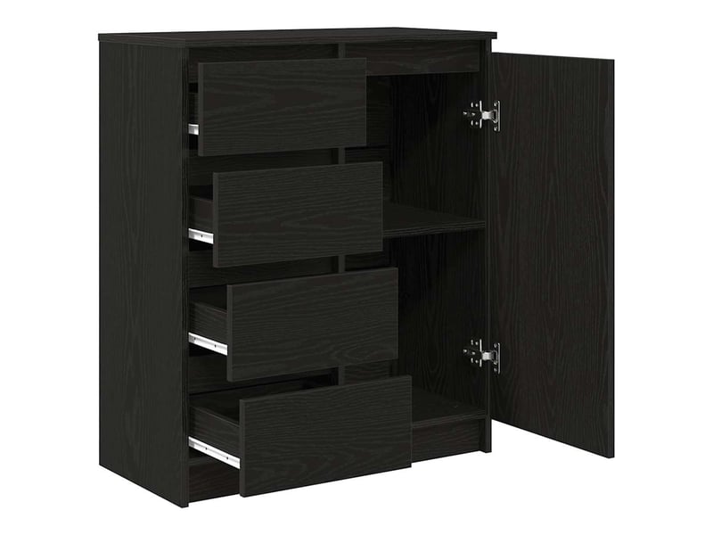  Buffet - bahut - meuble de rangement avec tiroirs chêne noir 71x35x84 cm bois d'ingénierie  - Conforama E