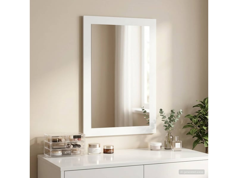  Miroir fauske blanc 43 x 3,5 x 77 cm rectangulaire cf62794  - Conforama B