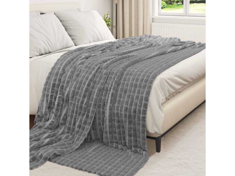  Couverture jetée de canapé 6 pcs gris foncé 240x220 cm 9.17 kg toison  - Conforama C