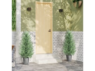 Mur vegetal artificiel lot de 2 cyprès en pot aspect réaliste résistant aux uv en plastique vert 90 cm