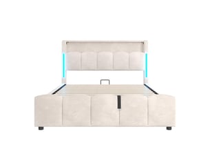 Lit coffre 140x200 cm ZERBACO coloris beige
