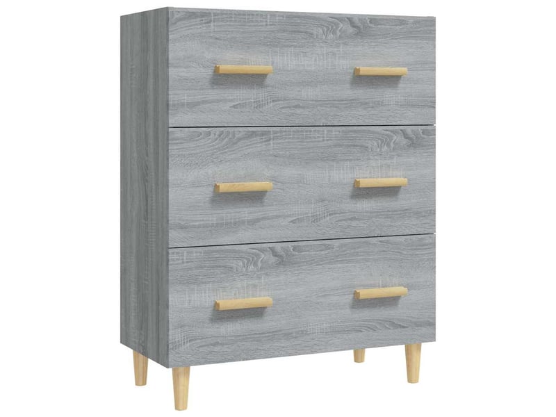  Buffet - bahut - meuble de rangement sonoma gris 70x34x90 cm bois d'ingénierie  - Conforama A