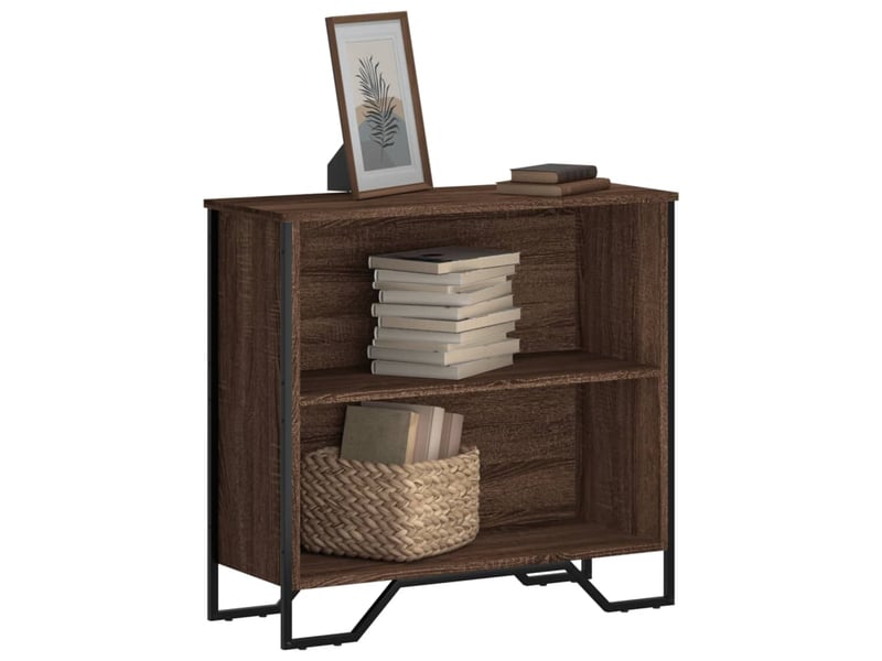  Bibliothèque, étagère de rangement chêne marron 80x31x74,5 cm bois d'ingénierie  - Conforama B