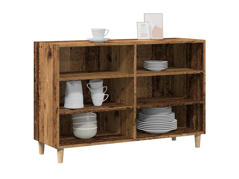  Buffet, meuble de rangement salon vieux bois 103,5x35x70 cm bois d'ingénierie  - Conforama D
