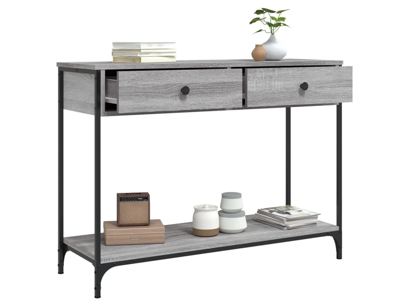  Table de chevet - table console sonoma gris 100x34,5x75 cm bois d'ingénierie  - Conforama C