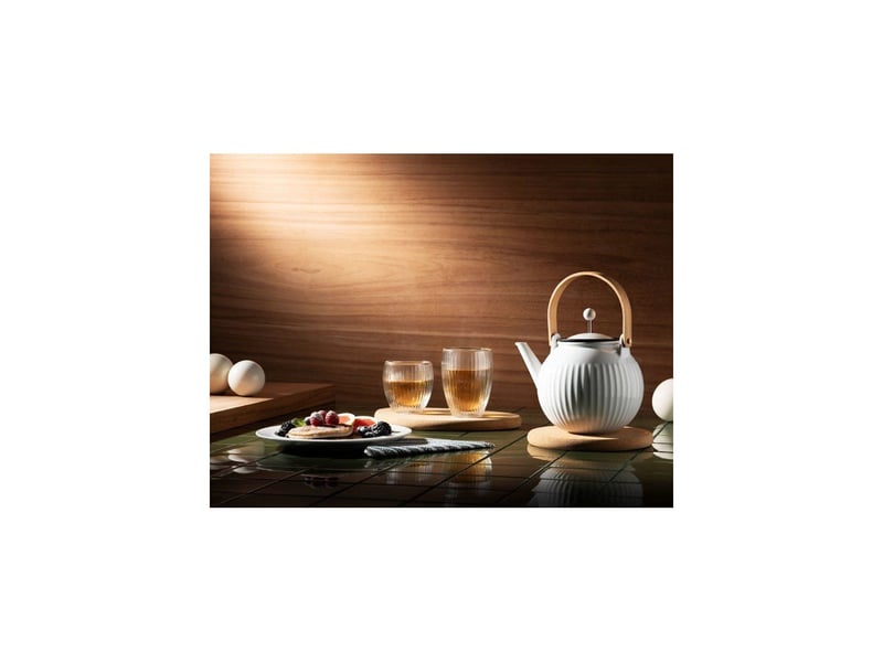  Théière bodum douro 1,5 l en porcelaine blanche avec filtre inox BOD0699965419479 - Conforama C
