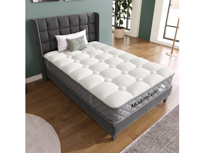 Matelas 90x200 cm à ressorts ensachés 7 zones h3 coloris blanc - Conforama B