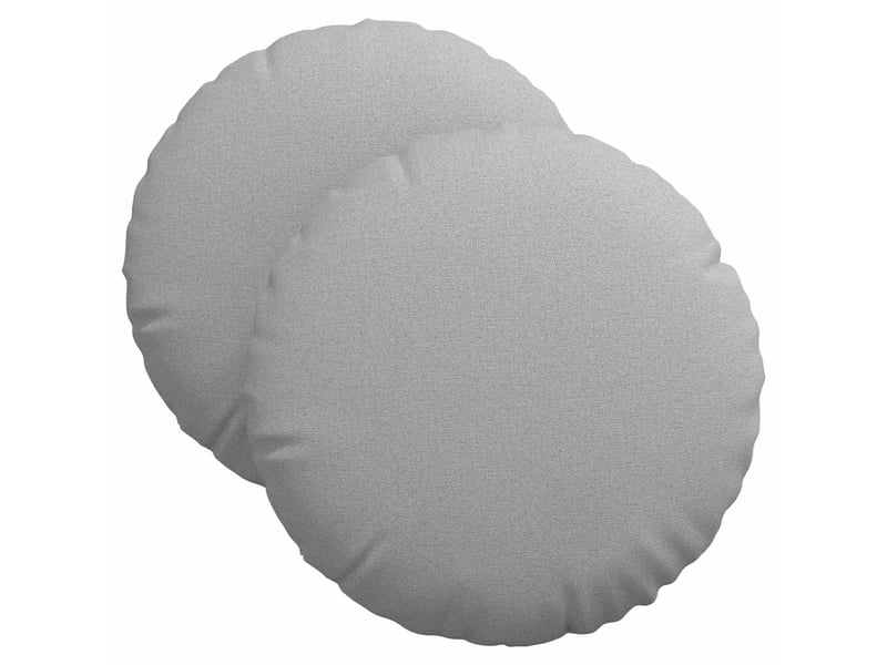  Lot de 2 coussins de siège, coussins décoratifs tissu gris nuage ø40 x 13 cm cf59834  - Conforama A