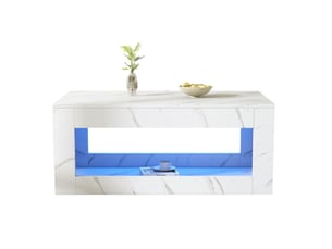 Table basse rectangulaire coloris blanc <strong></strong> <strong></strong> - 50 cmx100 cm