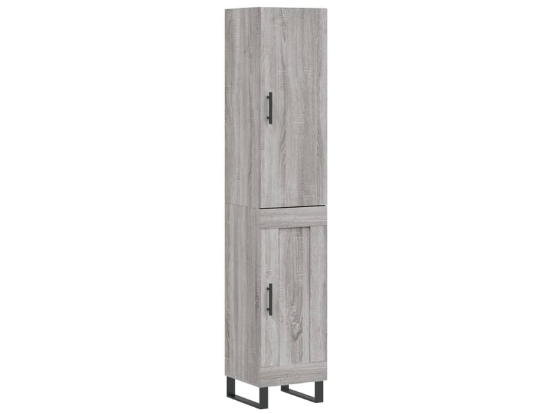  Buffet haut - bahut - meuble de rangement sonoma gris 34,5x34x180 cm bois d'ingénierie  - Conforama A