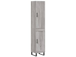 Buffet haut - bahut - meuble de rangement sonoma gris 34,5x34x180 cm bois d'ingénierie