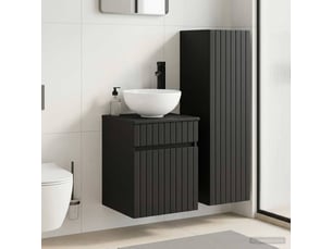 Ensemble de mobilier de salle de bain 2 pcs noir