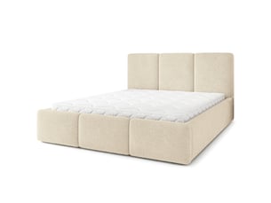 Lit coffre 180x200 cm <strong>MASSENO</strong>  <strong></strong> coloris beige