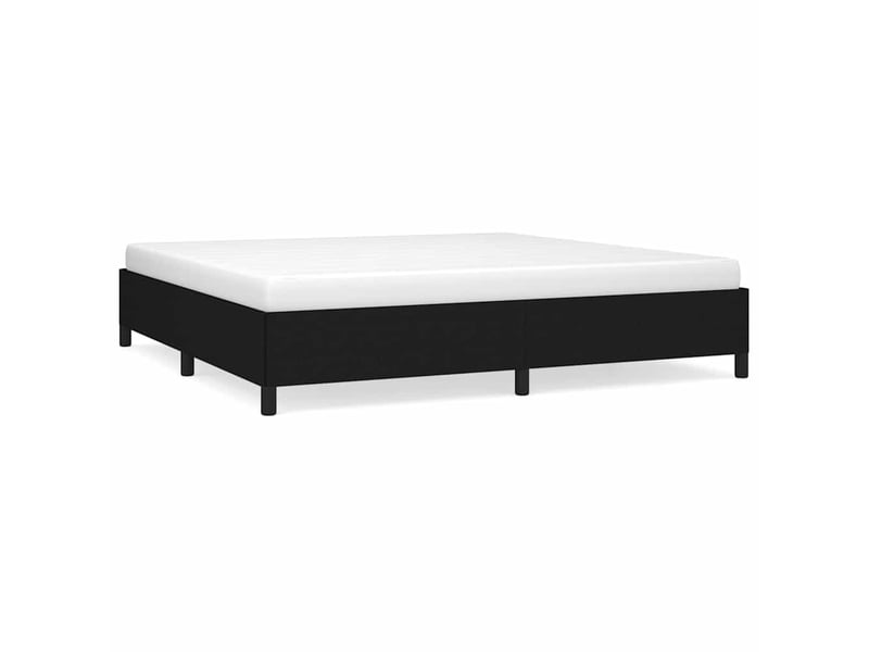  Lit double- lit adulte -  cadre de lit sans matelas noir 200x200 cm tissu  - Conforama A