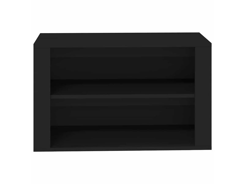  Meuble à chaussures, étagère à chaussures noir 75x35x45 cm bois d'ingénierie  - Conforama E