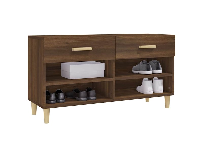  Meuble à chaussures, armoire à chaussures chêne marron 102x35x55 cm bois d'ingénierie  - Conforama D