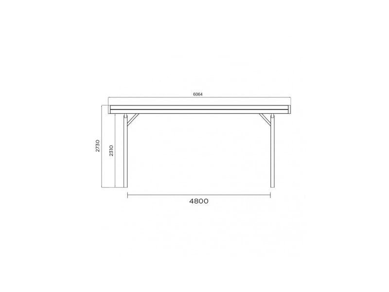  Carport base 6x5 hauteur 2,5m S7724 - Conforama C
