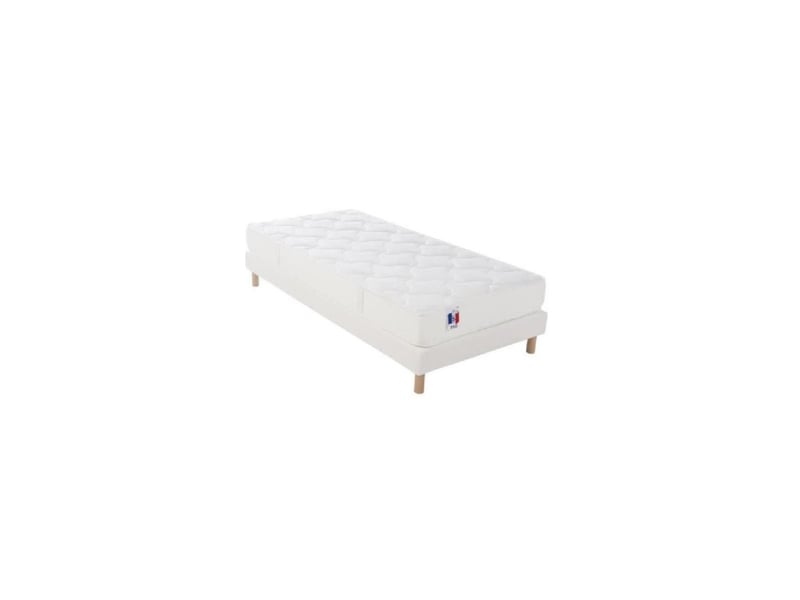Confort design ensemble matelas + sommier 90 x 190 - latex - 16 cm - equilibre 3760197550593EALDEUXF02TI - Conforama C