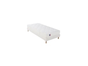 Ensemble matelas et sommier 90x190 cm Ressorts CONFORT DESIGN 3760197550593EALDEUXF02TI soutien Ferme épaisseur 20 cm