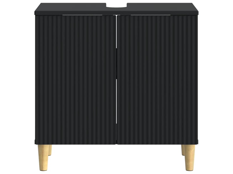 Meuble sous lavabo de salle de bain arnhem noir cf64824 - Conforama D