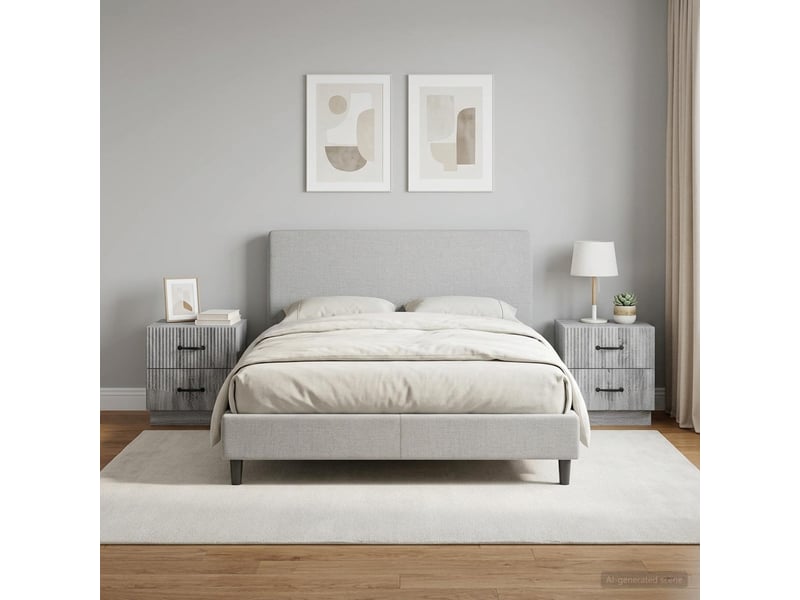  Table de chevet - cabinet de chevet - table de nuit 2 pc sonoma gris 43 x 34,5 x 44,5 cm  - Conforama C