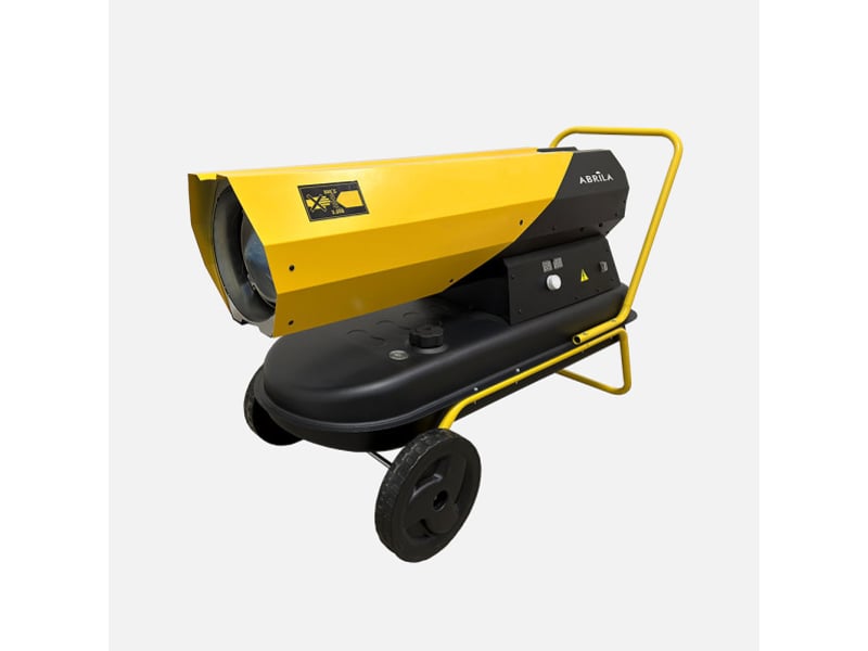  Canon à chaleur diesel ABRILA Dixon 50 kW noir et jaune, réservoir 45 L, débit 1100 m³/h, thermostat réglable, chariot à roues 281915050 - Conforama A