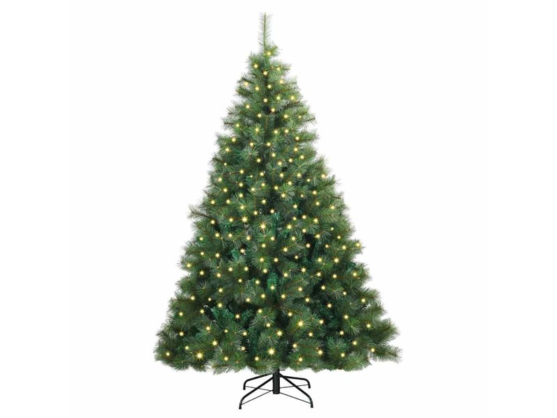  Sapin de noël, arbre de noël artificiel avec 300 led vert 240 cm pe et pvc cf61258  - Conforama C