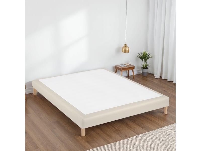  Sommier tapissier simili faro - beige - 120x190 3SO0207181219.8424 - Conforama E